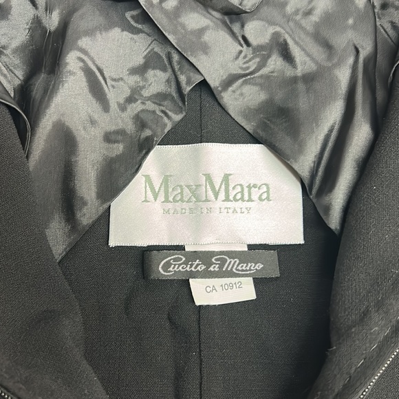 MaxMara Cucito a Mano Italian wool pocketed collar full zip lightweight jacket - Picture 3 of 7